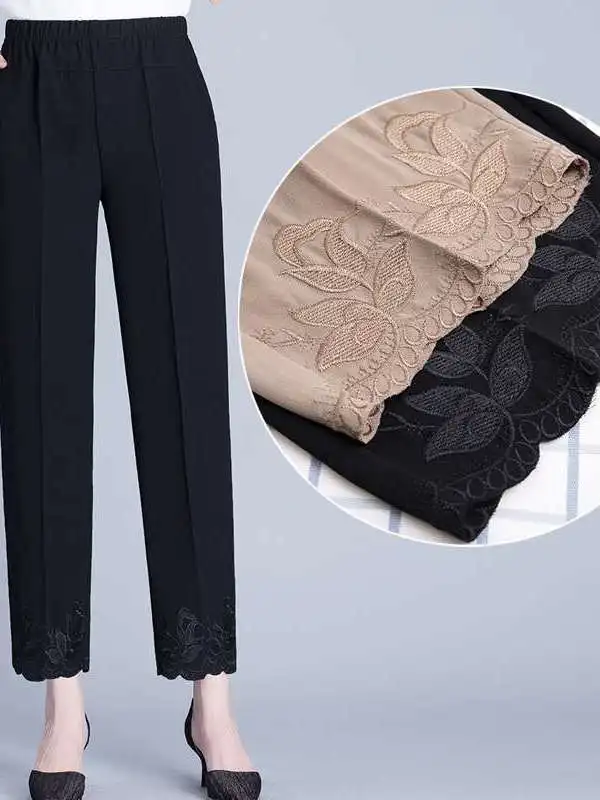 

High Waist Straight Tube Loose Pants Thin Summer Casual Trousers Cleanfit Sle with kets for Women