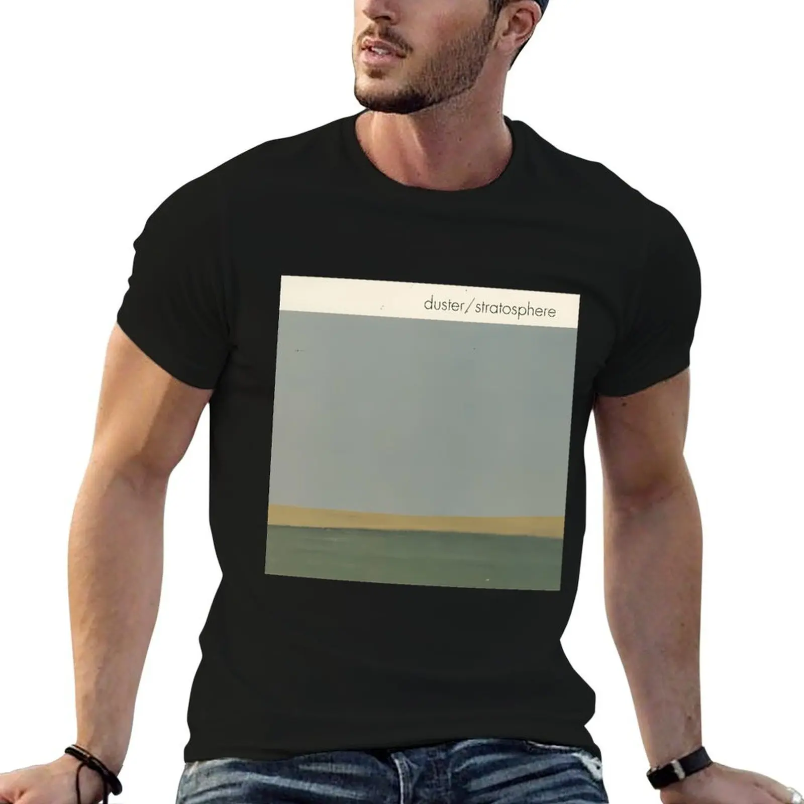 Duster Stratosphere Album Cover T-Shirt blue archive plus size clothes tee shirts for men
