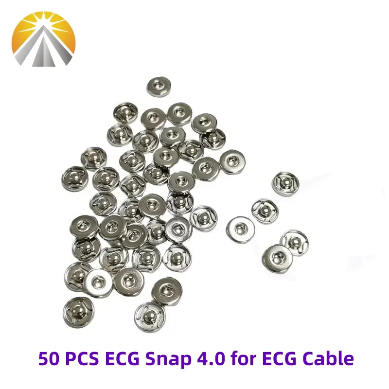 50pc Each Bag Size 4.0 Female ECG Snap for ECG EKG Cable Snap Type Patient End ECG Electrode