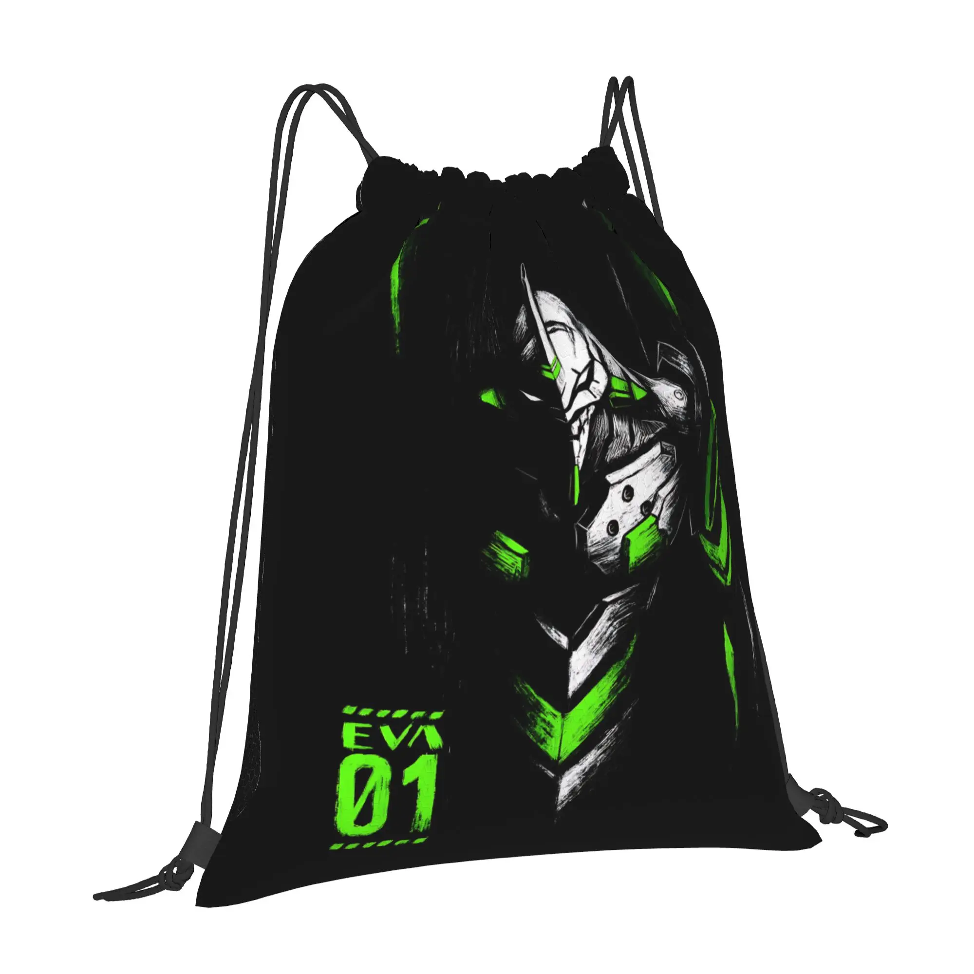 sports Pouch Neon Genesis Evangelion EVA  Portable Hiking Drawstring Bags Riding Backpack Gym Shoes Storage Backpacks