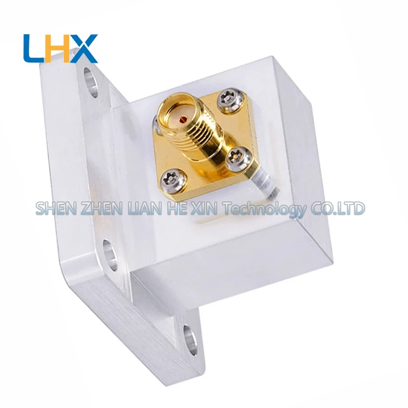 WR62-SMA female waveguide coaxial converter Orthogonal BJ140 flange 11.9-18GHz in stock