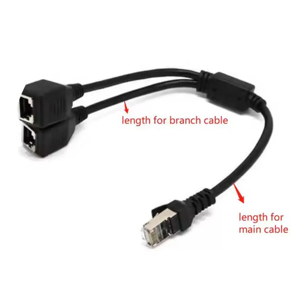 1 шт., сетевой Разветвитель RJ45, 1 штекер-2 гнезда