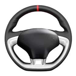 Black Faux Leather Car Steering Wheel Cover for Citroen C3 2010-2015 DS 3 DS3 2010-2022