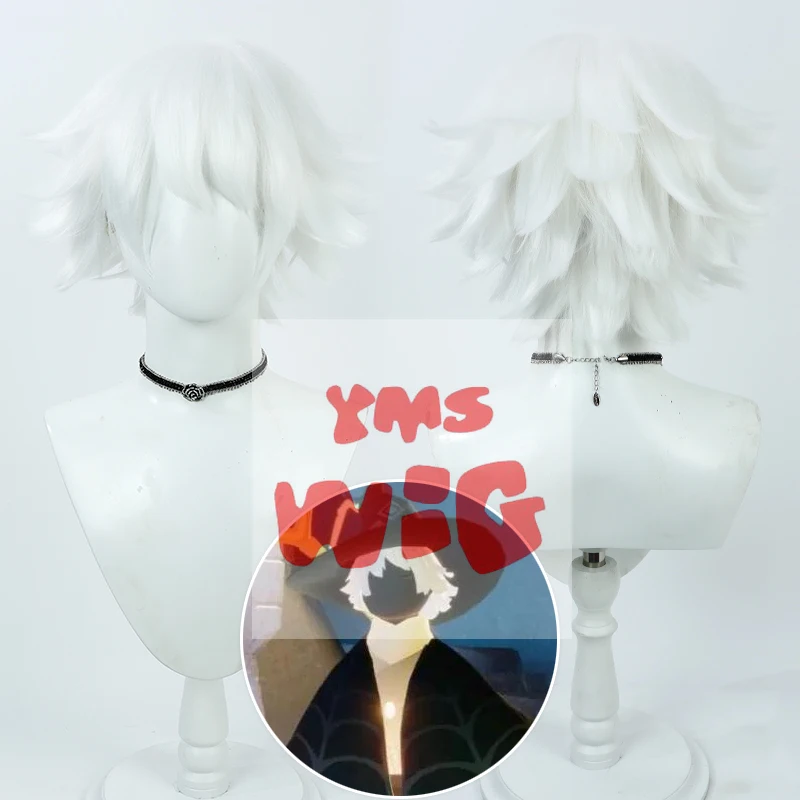 

Небо: дети света Хэллоуин Рождественская вечеринка ведьмы и волшебники косплей парик короткий чистый белый парик унисекс ролевая вечеринка