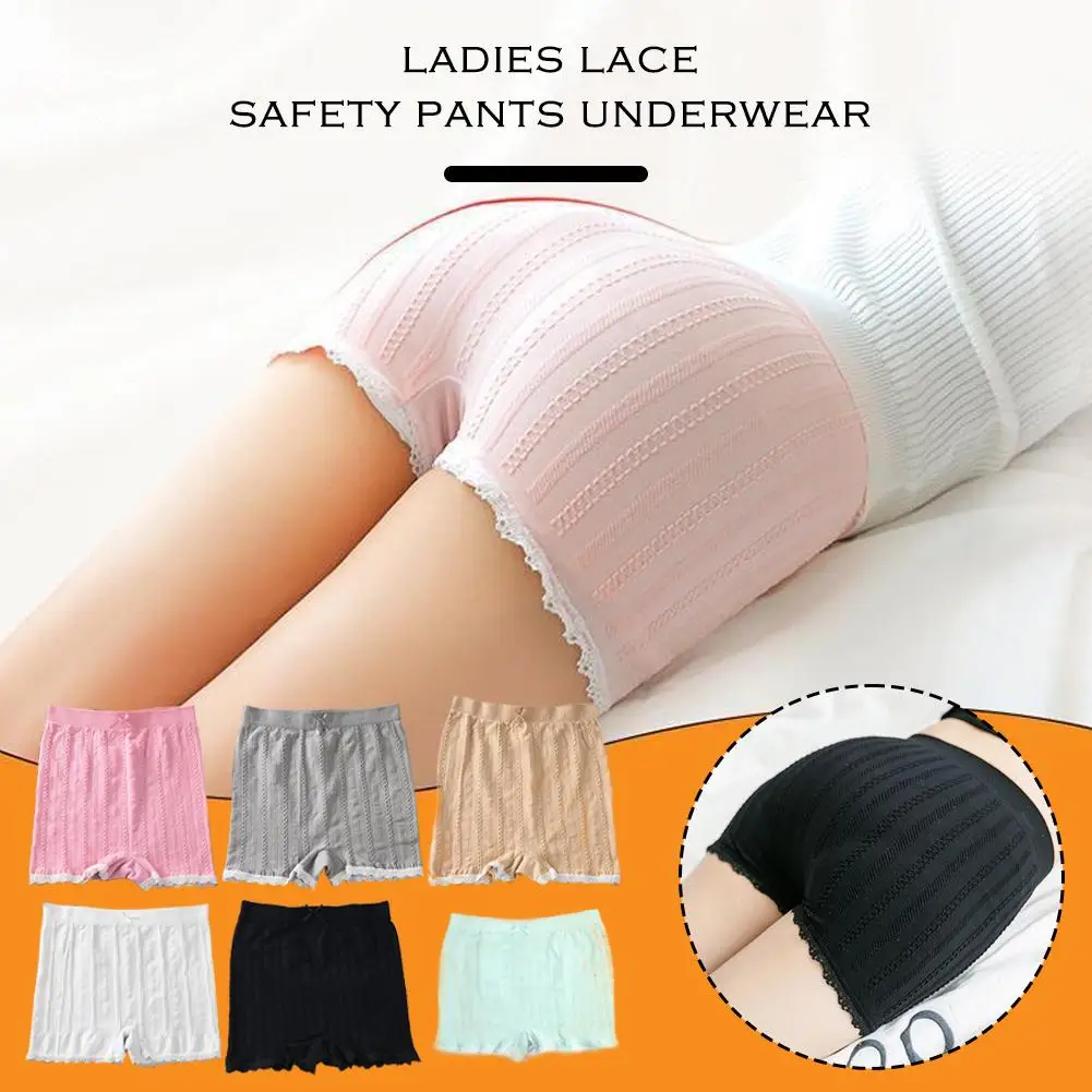 Women's Underwear Sexy Lace Panties Waisted Seamless Color Stretch Safety Comfort Girls' High Pants Boxer Shorts Fashion So G8I9