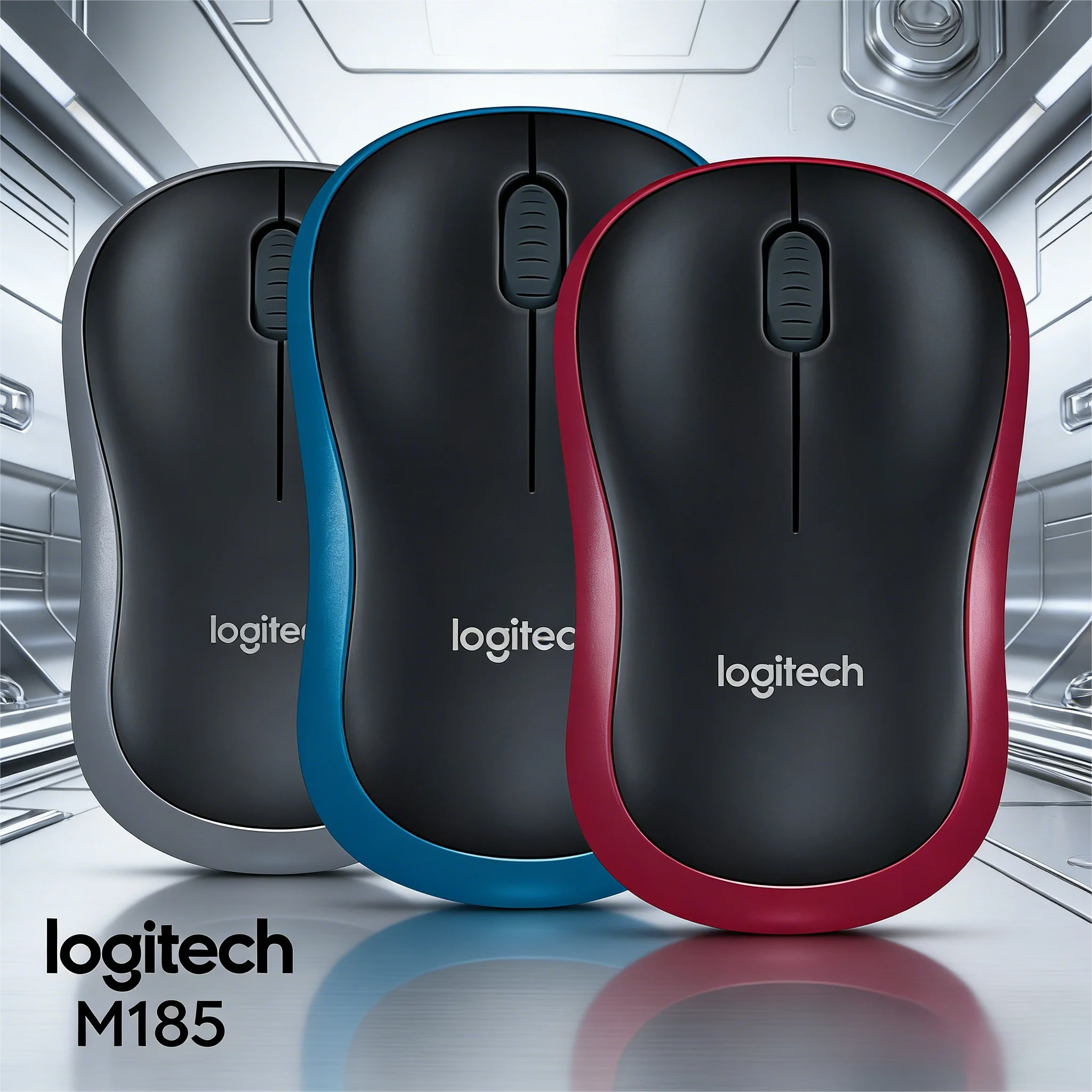 

Logitech M185 Wireless Peripheral, USB Plug & Play, Portable Durable for All Computer Use