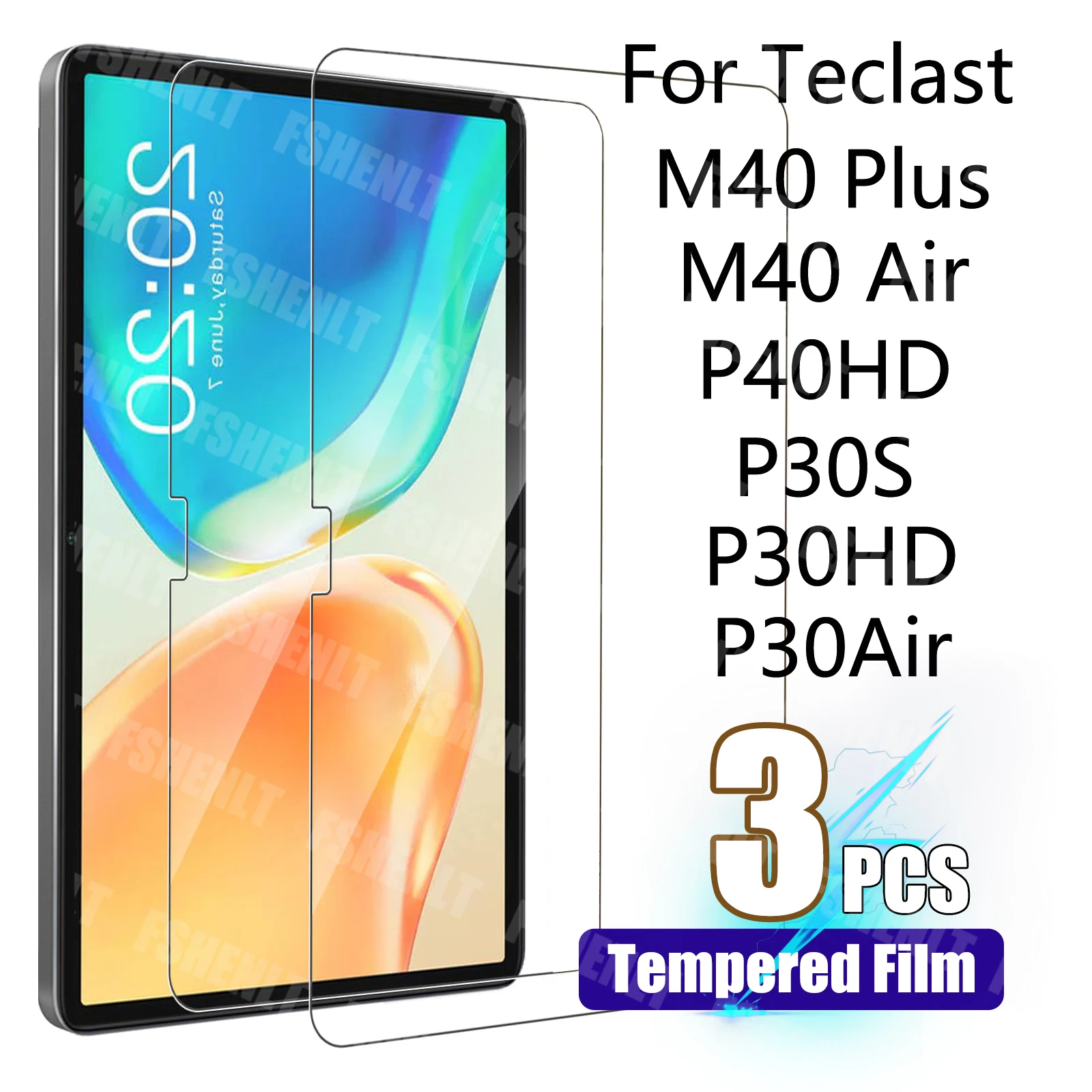 

Protective Film for Teclast M40 Plus/ M40 Air/P40HD/P30S/P30HD/P30Air (10.1 inch) HD 9H Hardness Tempered Glass Screen Protector