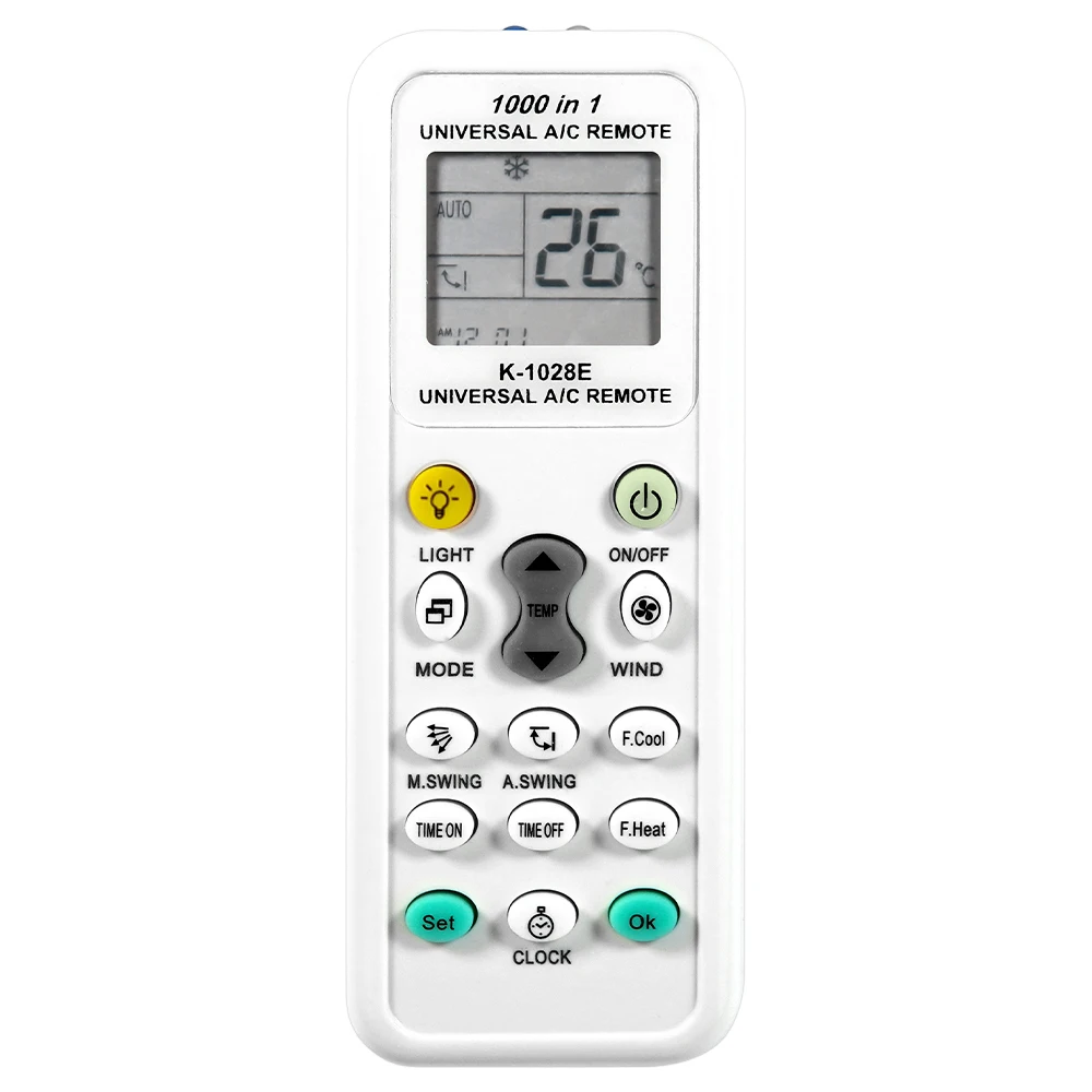 NEW Universal K-1028E Air Conditioner A/C Remote Control for Haier, Hitachi, Panasonic, LG, Sharp, Gree, Midea and other brands