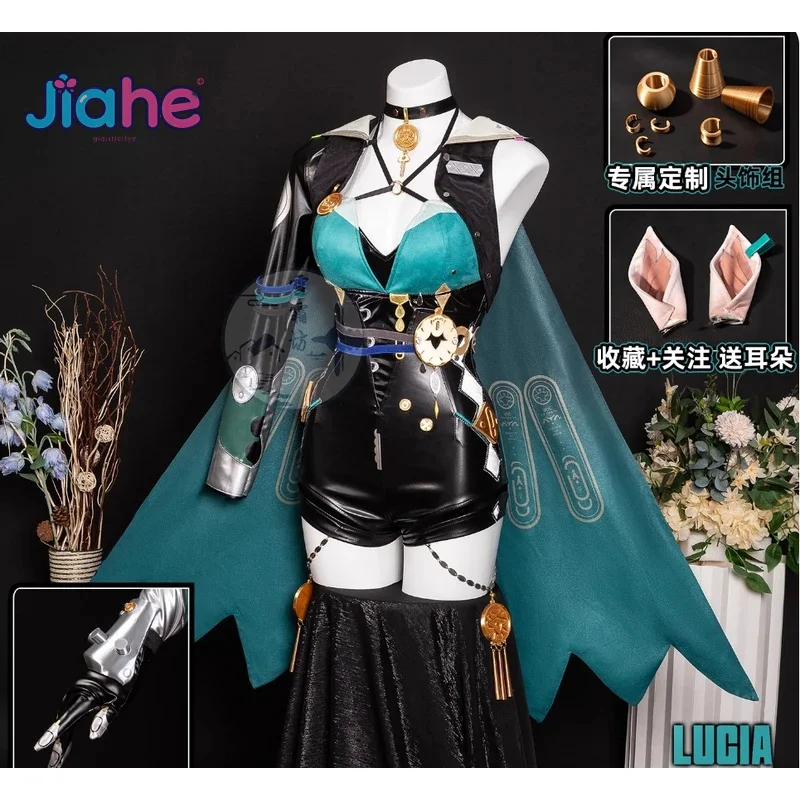 لعبة جديدة Zenless Zone Zero Lucia Elowen أزياء تنكرية من الجلد شورت كيب إكسسوارات زي كرنفال الهالوين #3