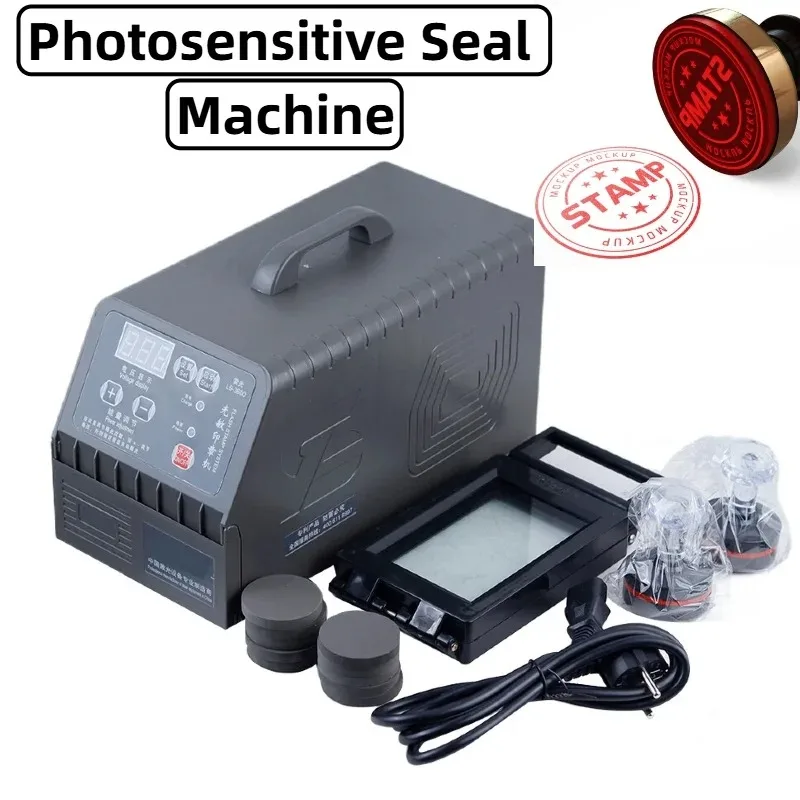 Digital Photosensitive Seal Machine Stamp Maker with LED Display, 1-3 Exposure Tubes, 13200-39600 Joules Power