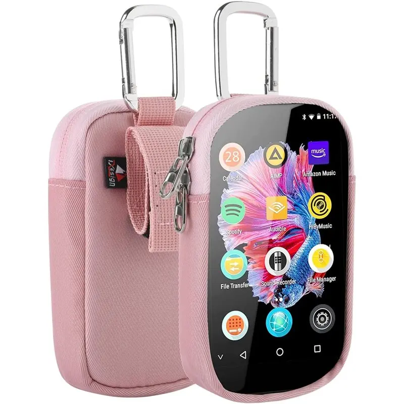 B68C For MP3 & MP4 Players, With A Transparent Window For Storing Headphones, USB Cables, And Memory Cards (Pink).