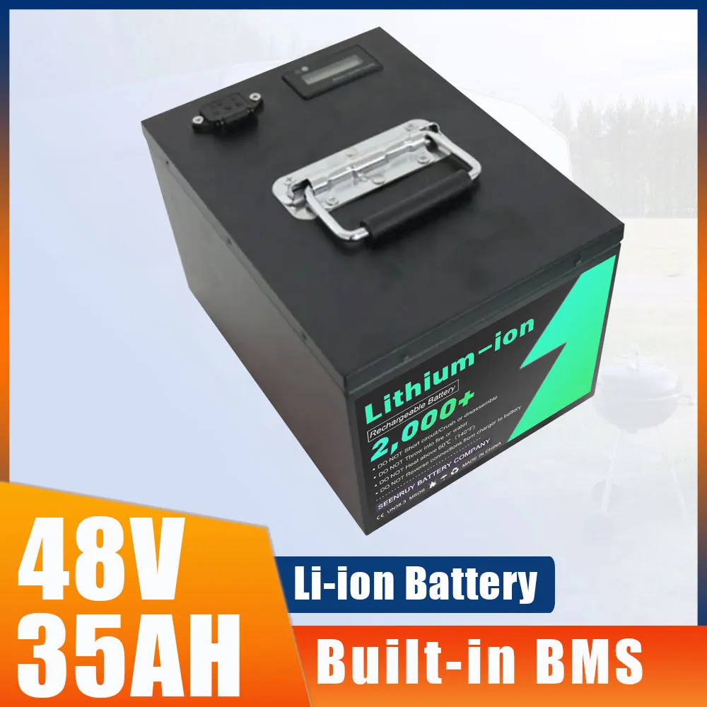 48V 35AH 13S Li-ion Lithium Polymer Battery With30A 50A BMS Use For 1400W 2400W Vehicles E-bike Tricycle Electric Motorcycle