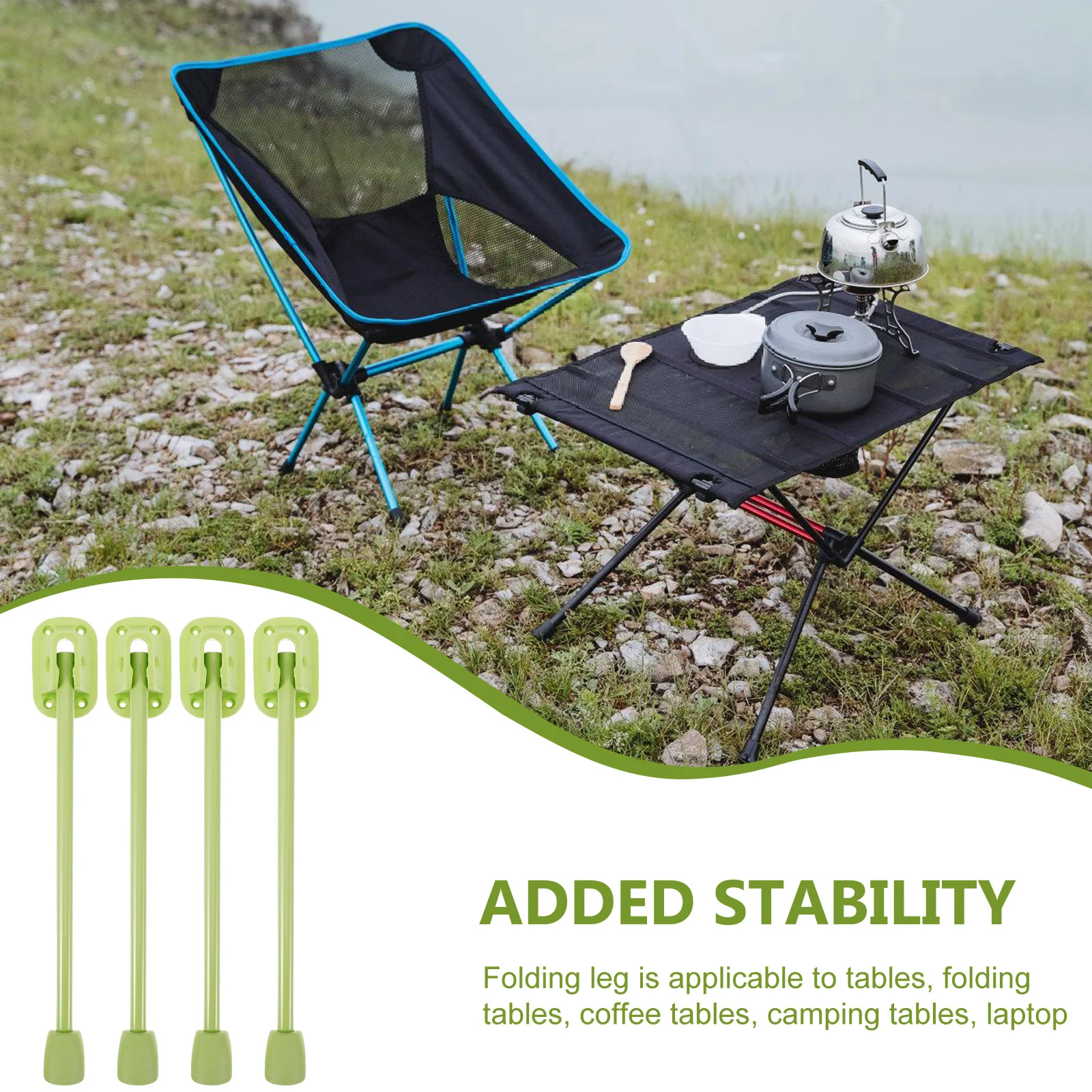 ขาโต๊ะพับได้ 4 ชิ้น น้ำหนักเบา พกพาสะดวก สำหรับโต๊ะแล็ปท็อป โต๊ะกาแฟ โต๊ะแคมป์ปิ้ง โครงสร้างโลหะแข็งแรงทนทาน