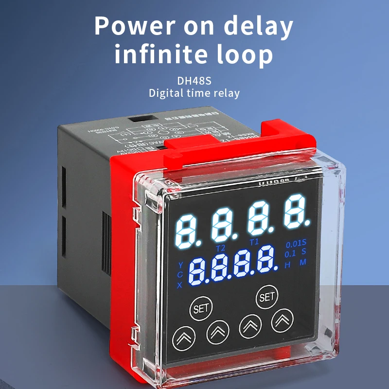 DH48S-S Digital Delay Time Relay Precision Programmable Cycle DH48S-S Series AC220V DC24V DC12V With Socket Base