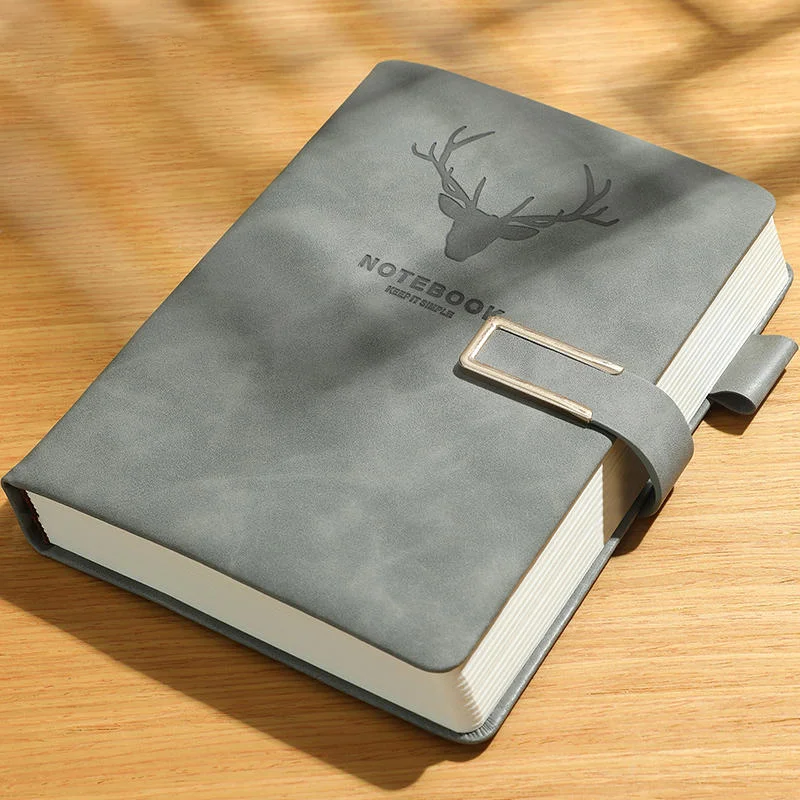 200 Seiten A5-Leder-Notizbuch mit Leder-Notizbuchhülle, personalisierter Softcover und Lesezeichen, perfekt für Unternehmen, Besprechungen – Detail 14