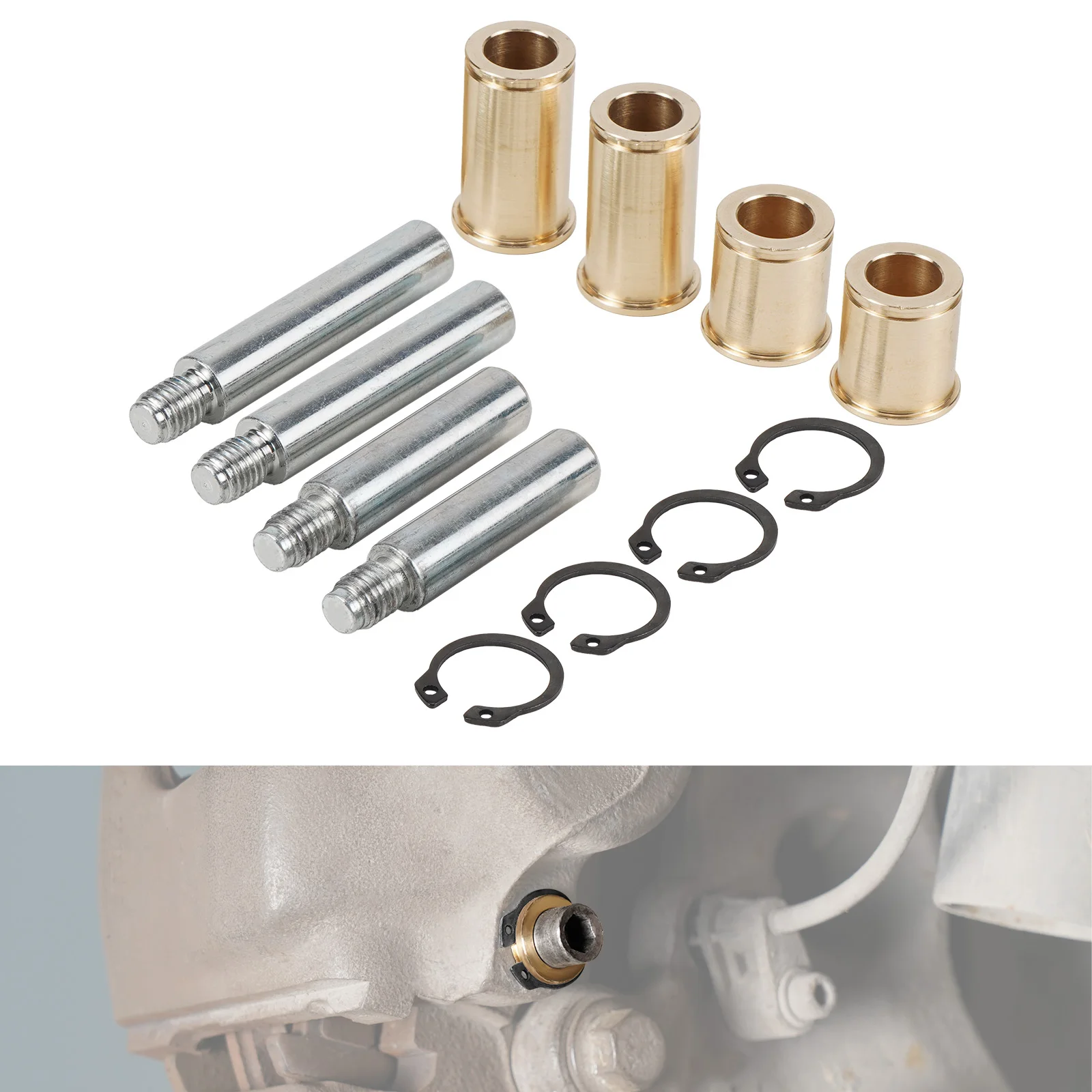 

Brass Front Brake Caliper Guide Bushings for BMW E90 E92 335d 335i M3 E60 E61 525i 528i 530i 535i Z4 E89,Replace for 34116758707