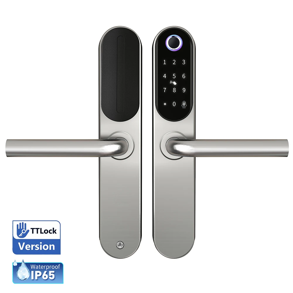 IP65 Outdoor Europe Australia Mortise Waterproof TTlock App and Tuya App Stainless Steel Smart Digital Door Lock