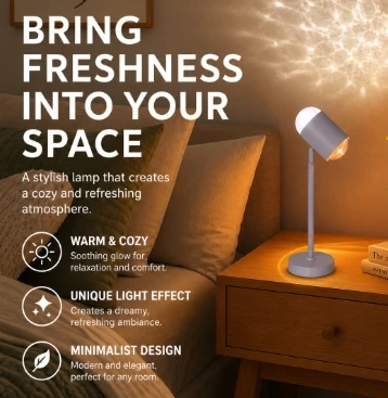 WWPPU Sunset Water Ripple Ambient Light, Floor Table Wall Lamp Live Broadcast Background Lamp, 8 Color Cards Included