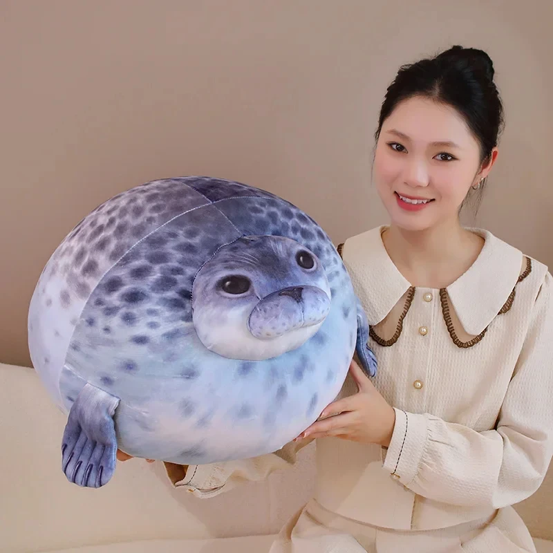 35/50cm Simulation Cute Seal Dog Plush Throw Pillow Kawaii Stuffed Marine Animals Soft Kids Toys for Sofa Cushion Home Decor