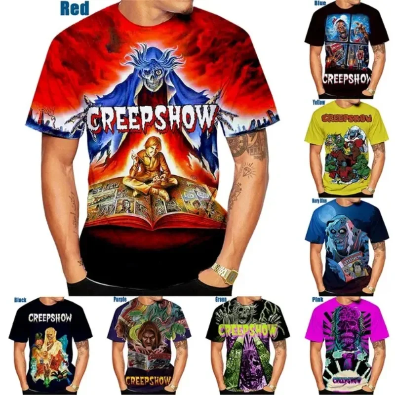 Horror Movie Creepshow 3D Printing T-shirt Casual Fashion Men's Short-sleeved Round Neck Unisex T-shirt Sports Breathable Top