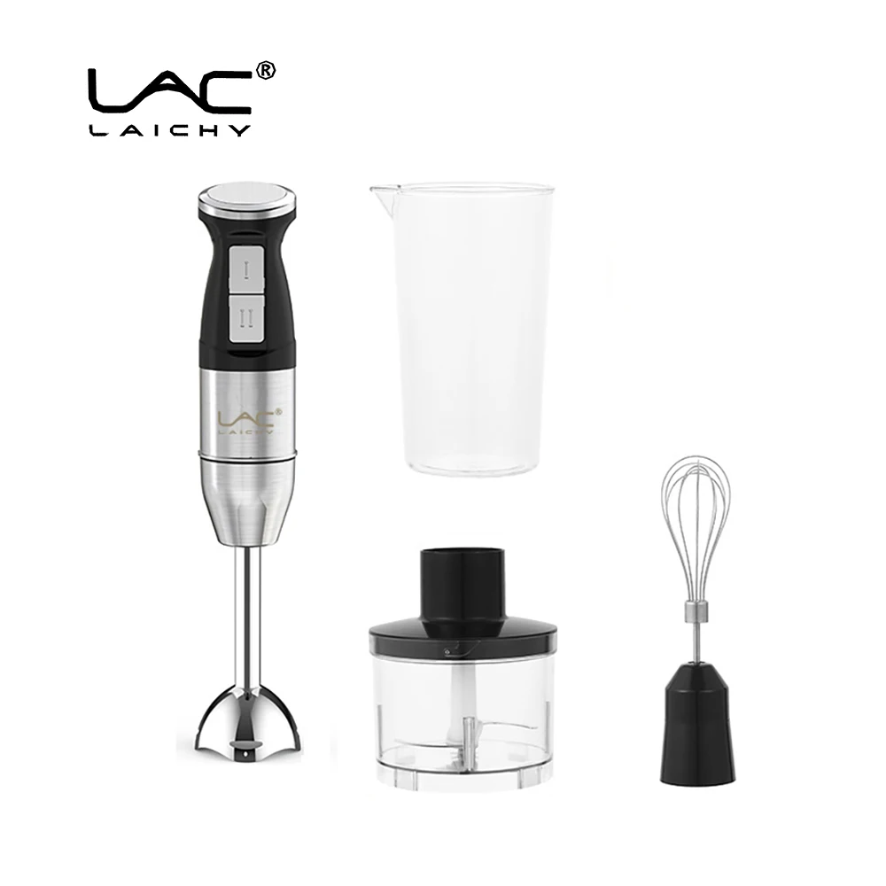 LAC Black Stainless Steel Four-in-One Food Grinder Small Wall Breaker Handheld Portable Meat Grinder Juicer Cooking Stick