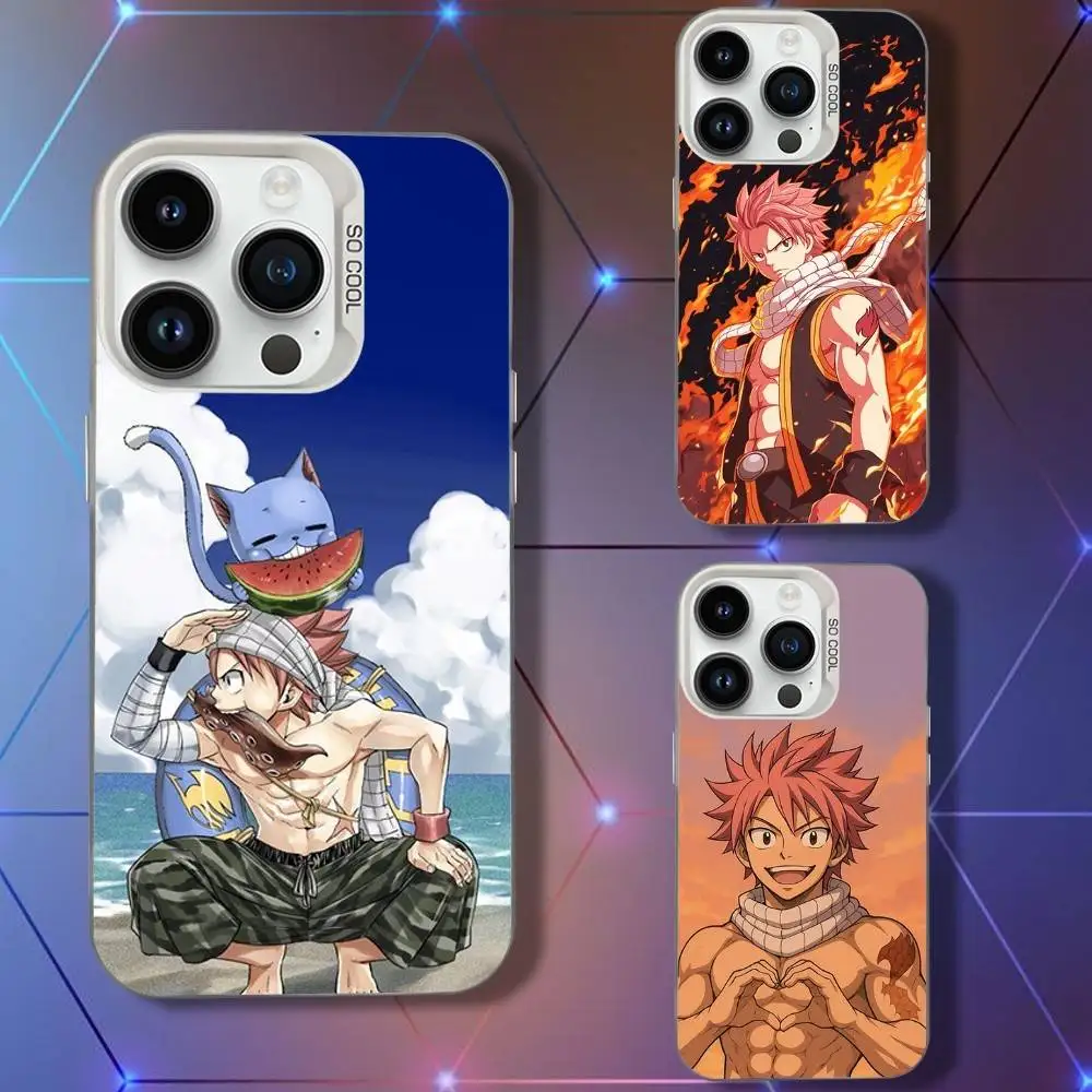 

Anime Natsu D-Dragneels Phone Case For iPhone 16,15,14,13,12,11,Pro,XS,Max,Plus,Mini,SE White Candy Matte Shockproof Cover