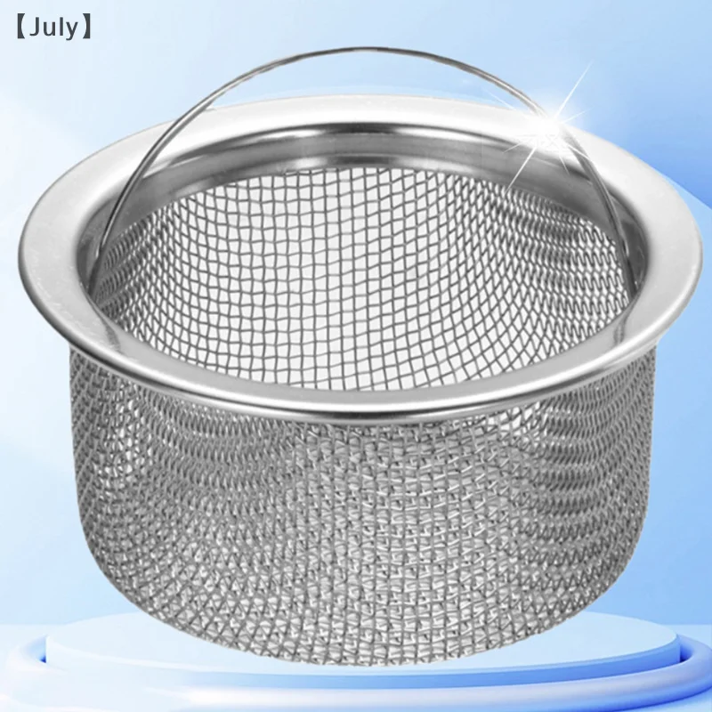 1Pcs Stainless Steel Kitchen Sink Filter Mesh Bathroom Floor Drains Catcher Sink Sewer Strainers Waste Drain Hole Filter