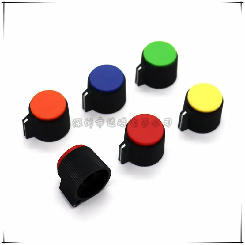 10PCS 20*17MM KN113 Double Color Plastic Knob Potentiometer Encoder Knob Welding Machine Knob Cap Flower Shaped Inner Hole 6mm