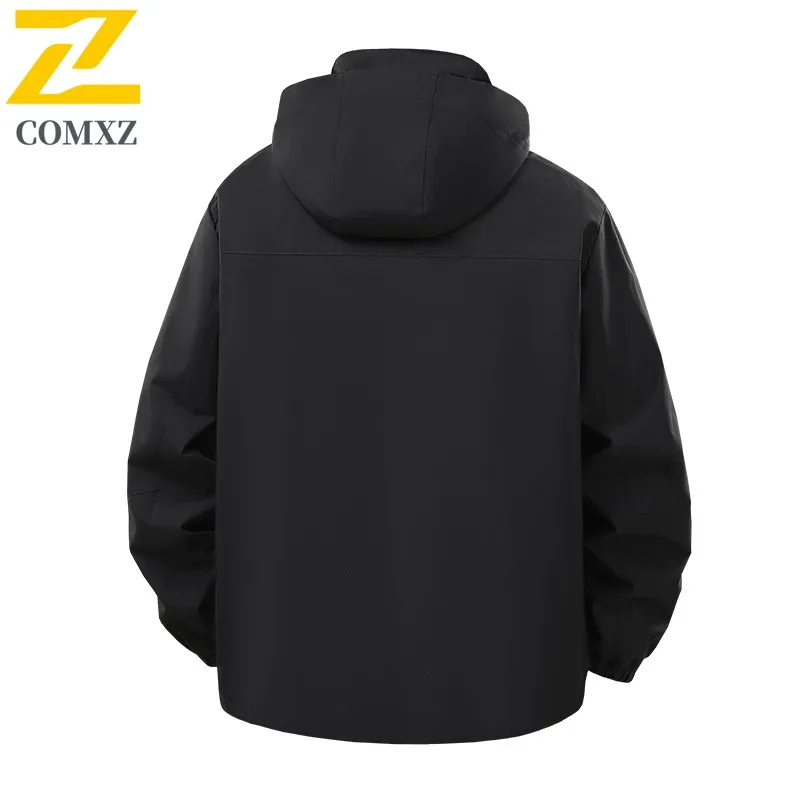 سترة COMXZ للرجال لراكبي الدراجات النارية متعددة الجيوب مقاومة للماء للاستخدام الخارجي سترات موتوكروس للسفر معطف مريح للخريف لركوب الدراجات #4