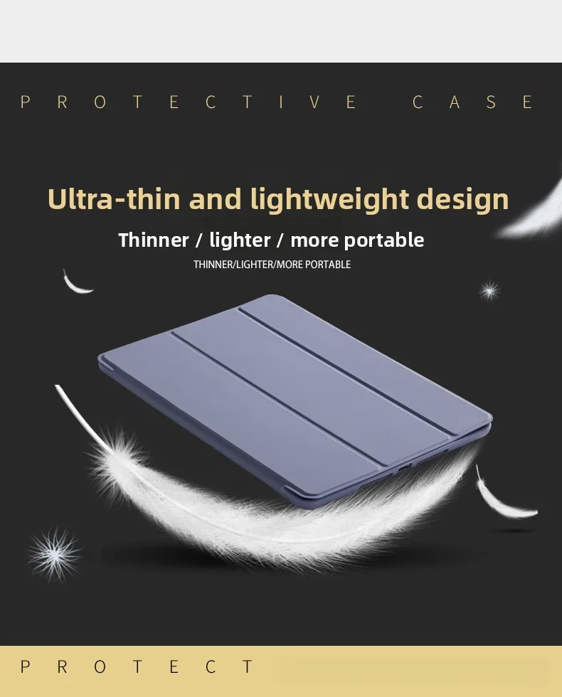 Silikon Tri-Fold Hülle für iPad Mini 7 Pro 11 Air 4 10. Generation mit Auto-Wach-/Schlaf-Funktion Weiche TPU-Hülle – Detail 3