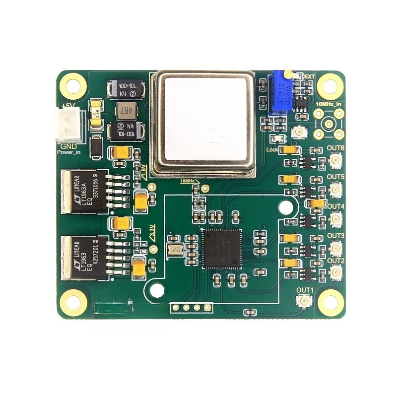 For Y11 OCXO Constant Temperature Crystal Oscillator Clock Upgrade Board 10MHz Frequency Multi-channel Frequency Reference PLL