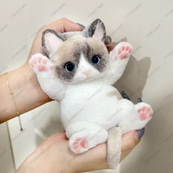Big Kitty Taba Squishy Soft Cat Fidget Toy Food-Grade Silicone Squeeze Toy ASMR Stress Relief Novelty Toy For Children Gift