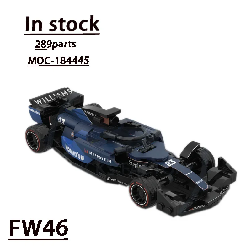 

MOC-184445F1 Formula Car FW46 Building Block Model• 289 Building Block Parts MOC Creative Kids Building Block Toy Gift