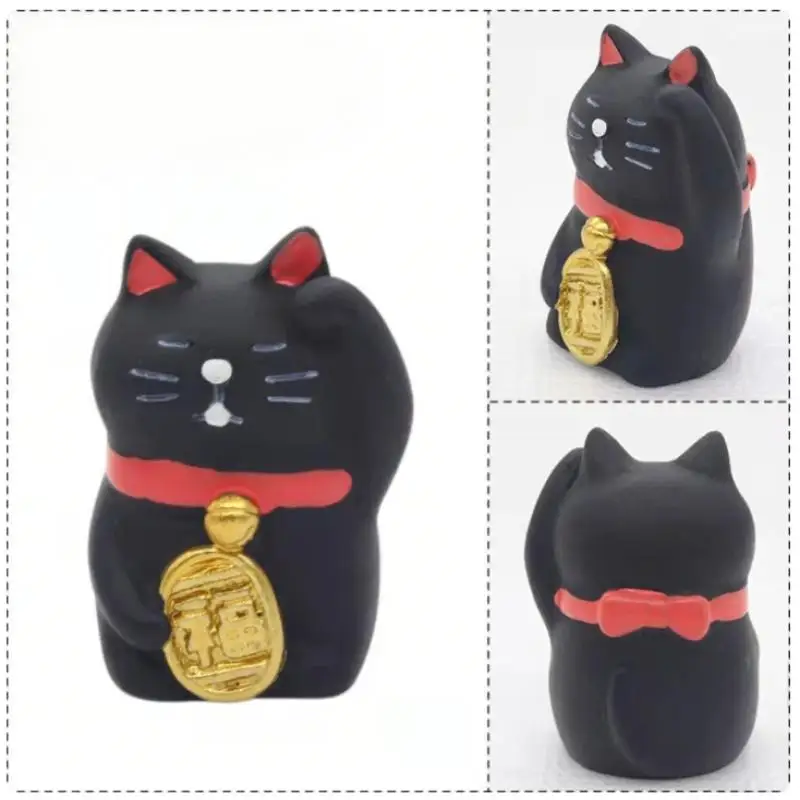 Japanese Zakka Cat Statue Cat Miniature Figurines Resin Craft Toys Ornament Stylish Car Home Decoration Photography Props