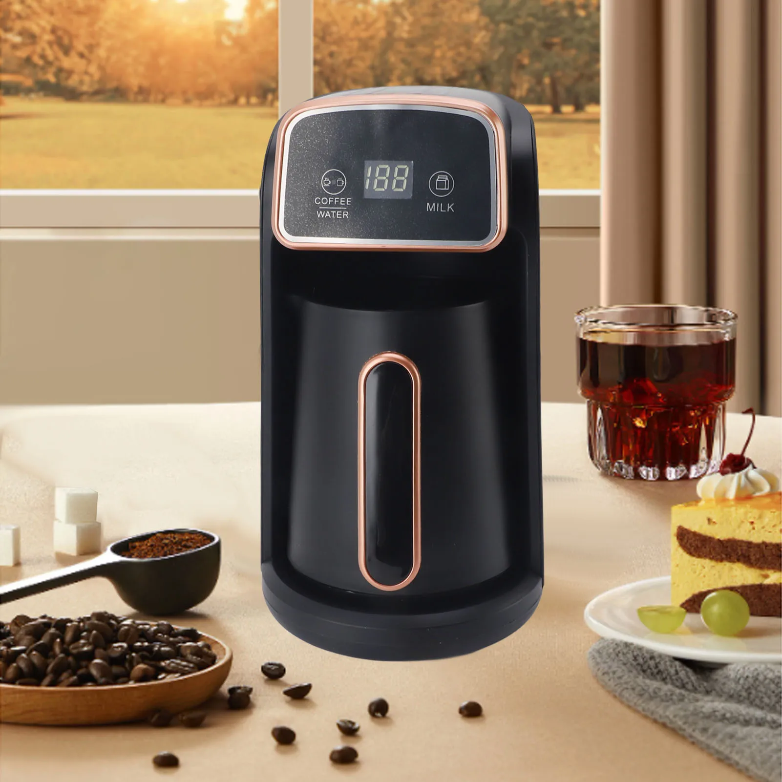 

300ml Coffee Maker Machine Efficient Heating Large Capacity Pot Easy to Use for Home