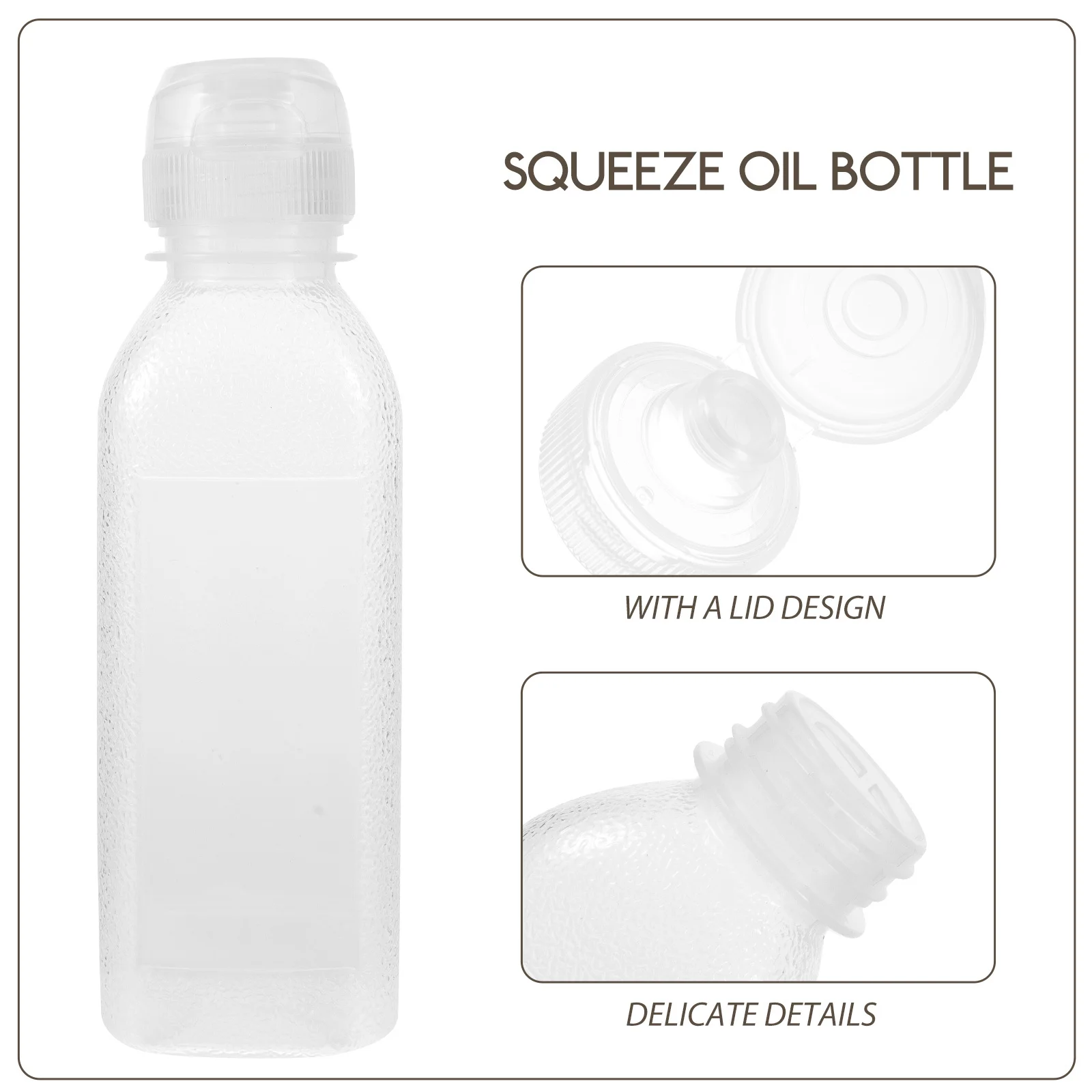 

4Pcs Plastic Squeeze Bottles for Kitchen Oil Dispenser with Transparent Design Easy Control Squeeze Flow for Cooking Oil Vinegar