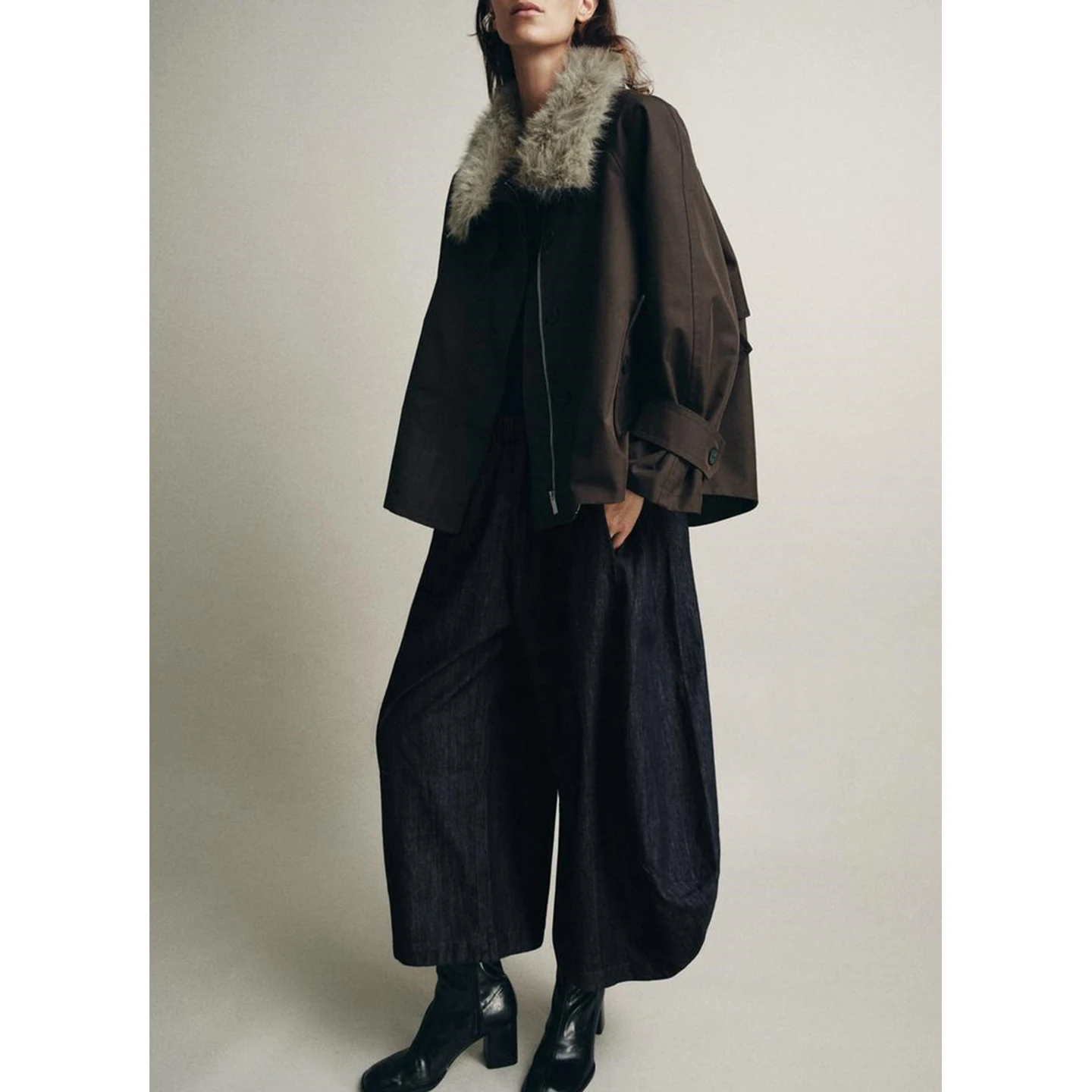 Neue Herbst frauen Casual Lange Sve Kragen Parka Mantel Wasserdicht Gerade Saum Pendeln Sle Single Button Verschluss Kapuze