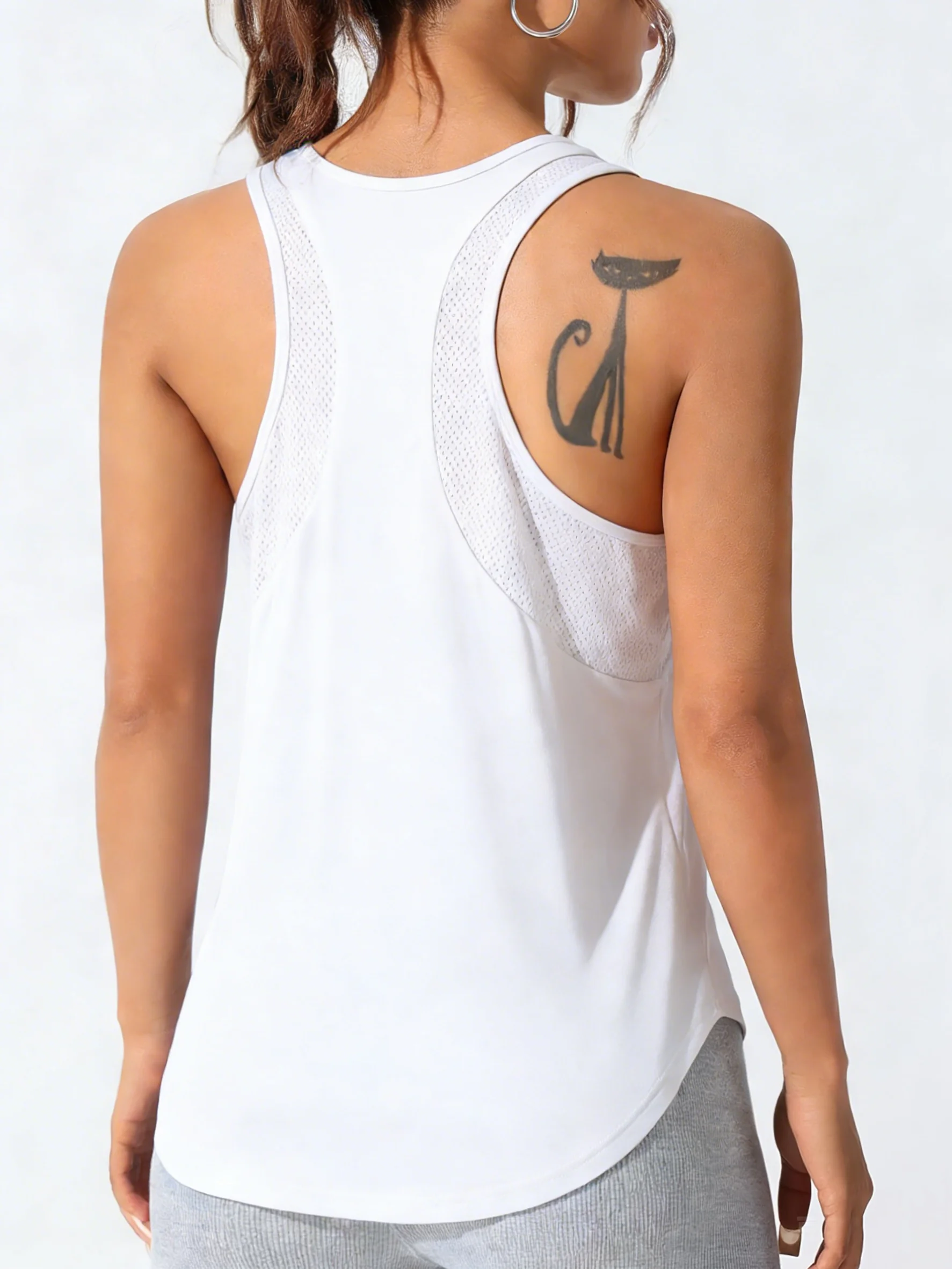 Yoga Sport Running Vest Summer Women Lightweight Breathable Tank Top Daily Loose Quick Dry Cool Pullovers Basics Simple T Shirt