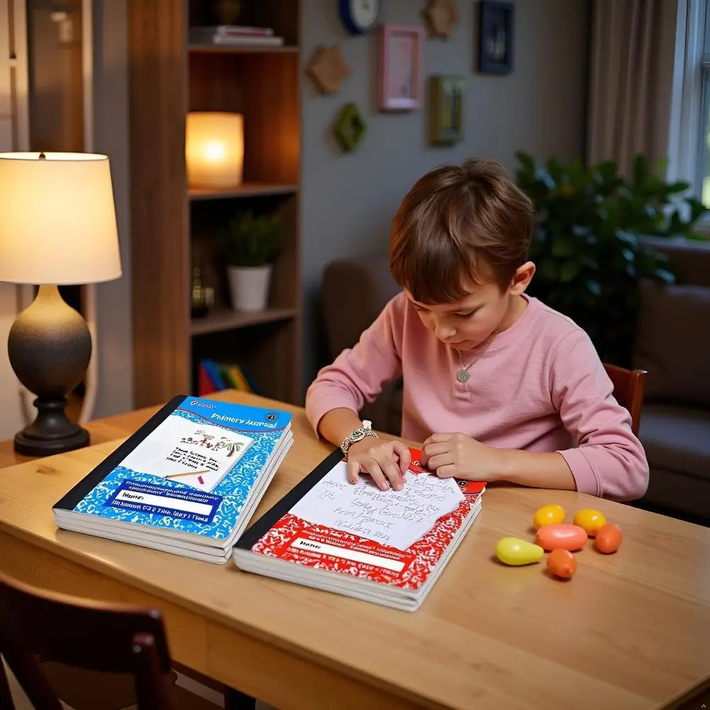 50-Sheet Primary Ruled Notebooks for Kids, Bulk Pack of 48, Ideal for Drawing & Writing, Ages K-2, Back to School Essentials