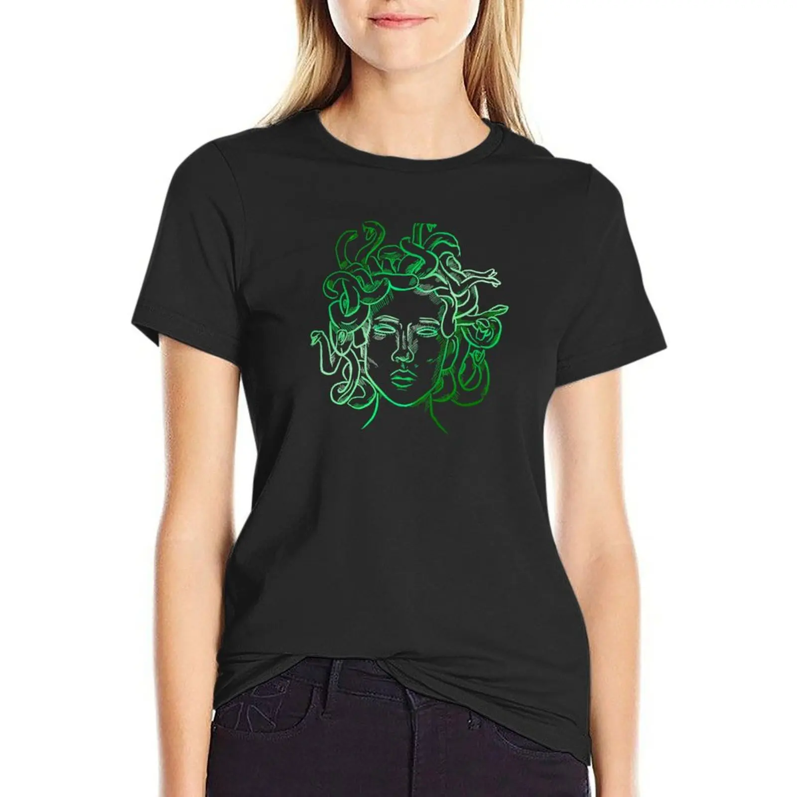 Medusa green shades T-Shirt anime clothes hippie clothes graphic t-shirts for Women