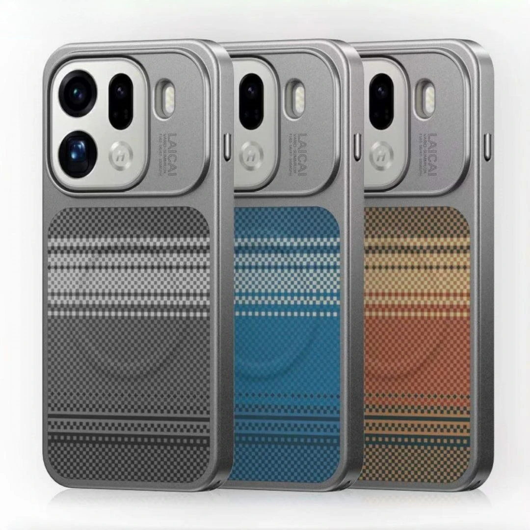 حافظة لهاتف OPPO Find X9 Pro غطاء جلد من ألياف الكربون البلوري المغناطيسي لهاتف oppo Find x 9 ممتص للصدمات Funda