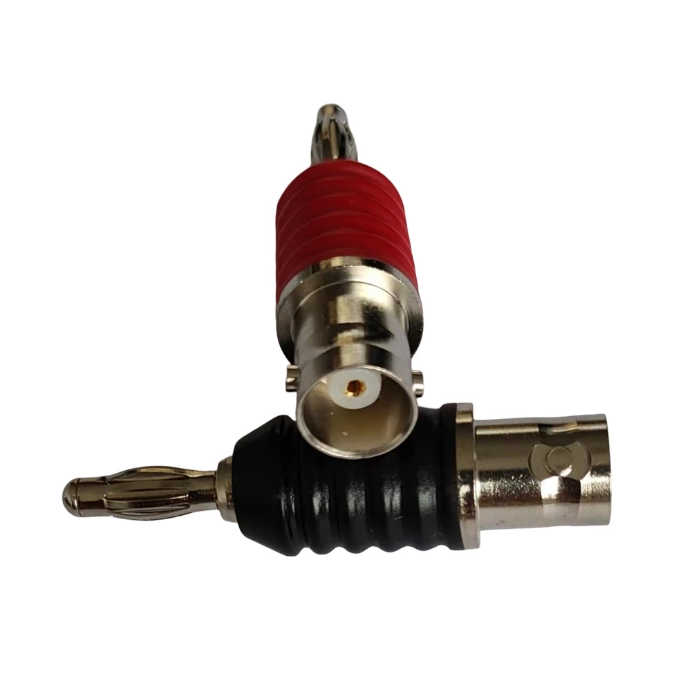 BNC Female To Dual 4mm Banana Binding Post Metal Plastic Black Red For Oscilloscope For Power Supply Signal Generator T