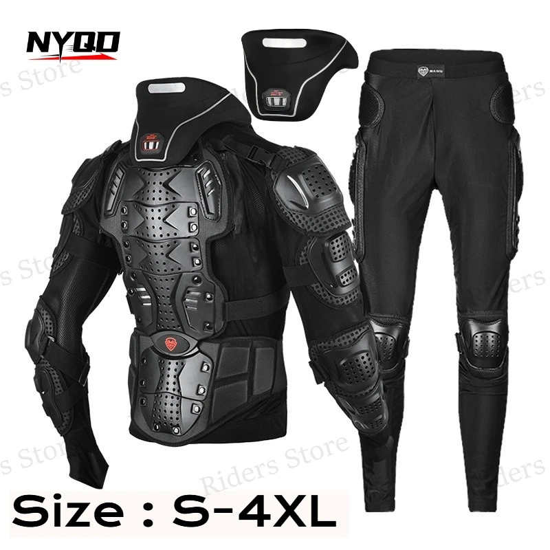 

Off-Road Motorcycle Armor Jacket with Knee Elbow Chest Neck Protection for Men Women