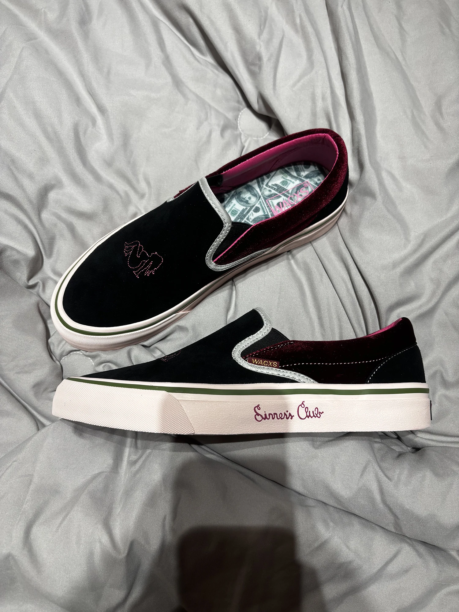 

Casual Velvet Slip-On Board oes ex Las Vegas Collaborative Model Flat Heel Breathable round Toe Color Blo Design