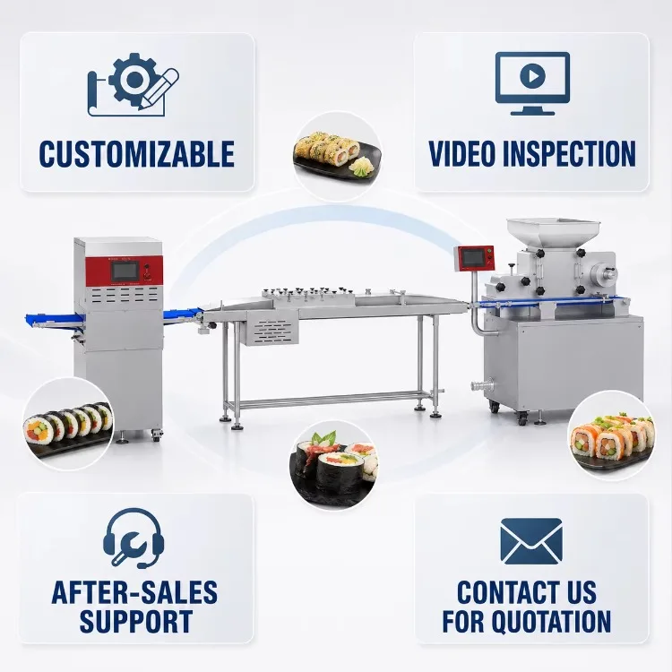 304 Stainless Steel Automatic Onigiri Sushi Machine Production Line with High Quality Control for Sushi Roll Onigiri Sushi Rice