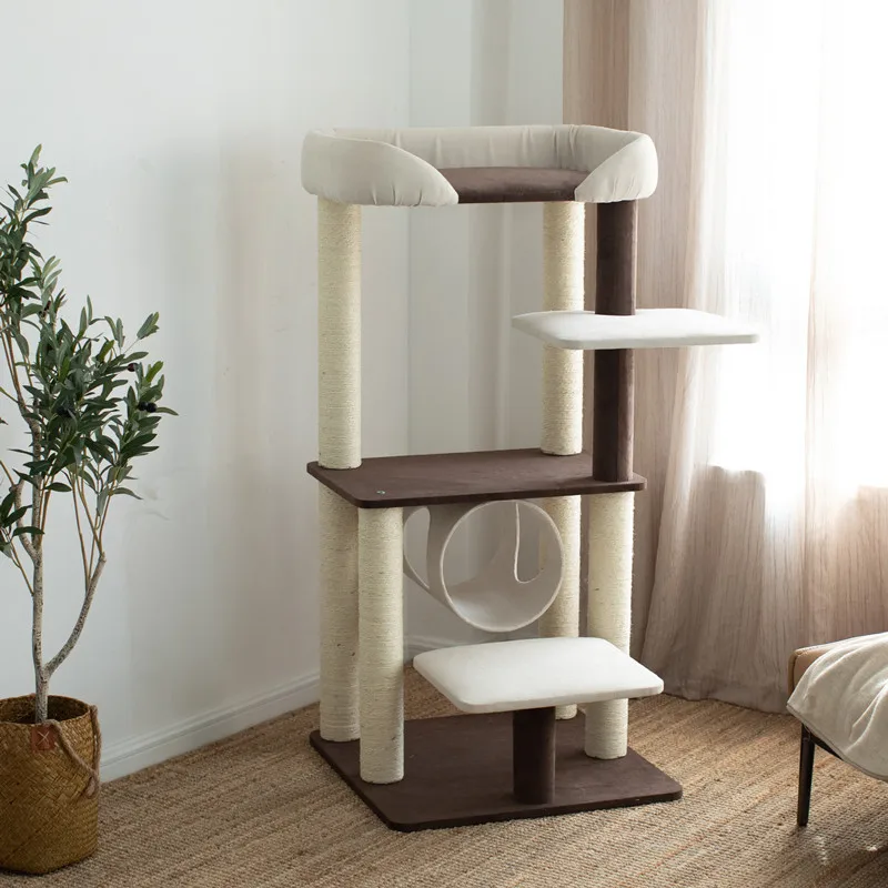 

Scratcher Mat Towers Cat Tower Luxury Scrapers Indoor Cat Tower Tree Post Modern Stairs Goods Rascador De Gatos Cat Supplies