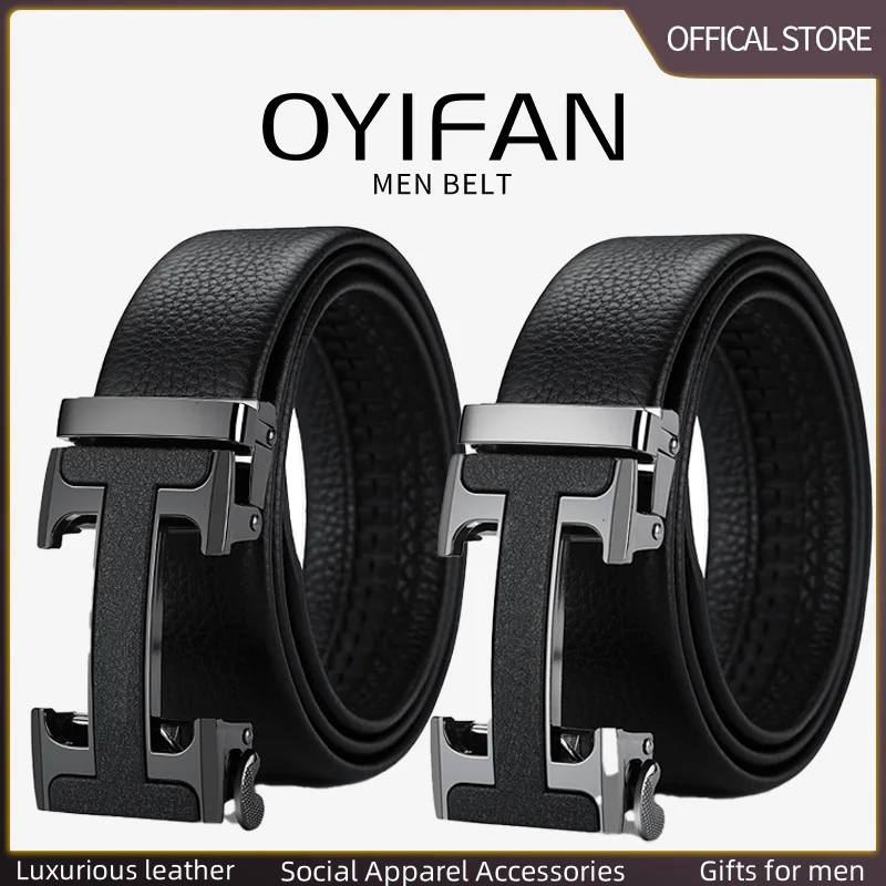 Male Belt Men\'s Belts Genuine Leather Belt for Man Waistband Mens Waist Automatic Buckle belt