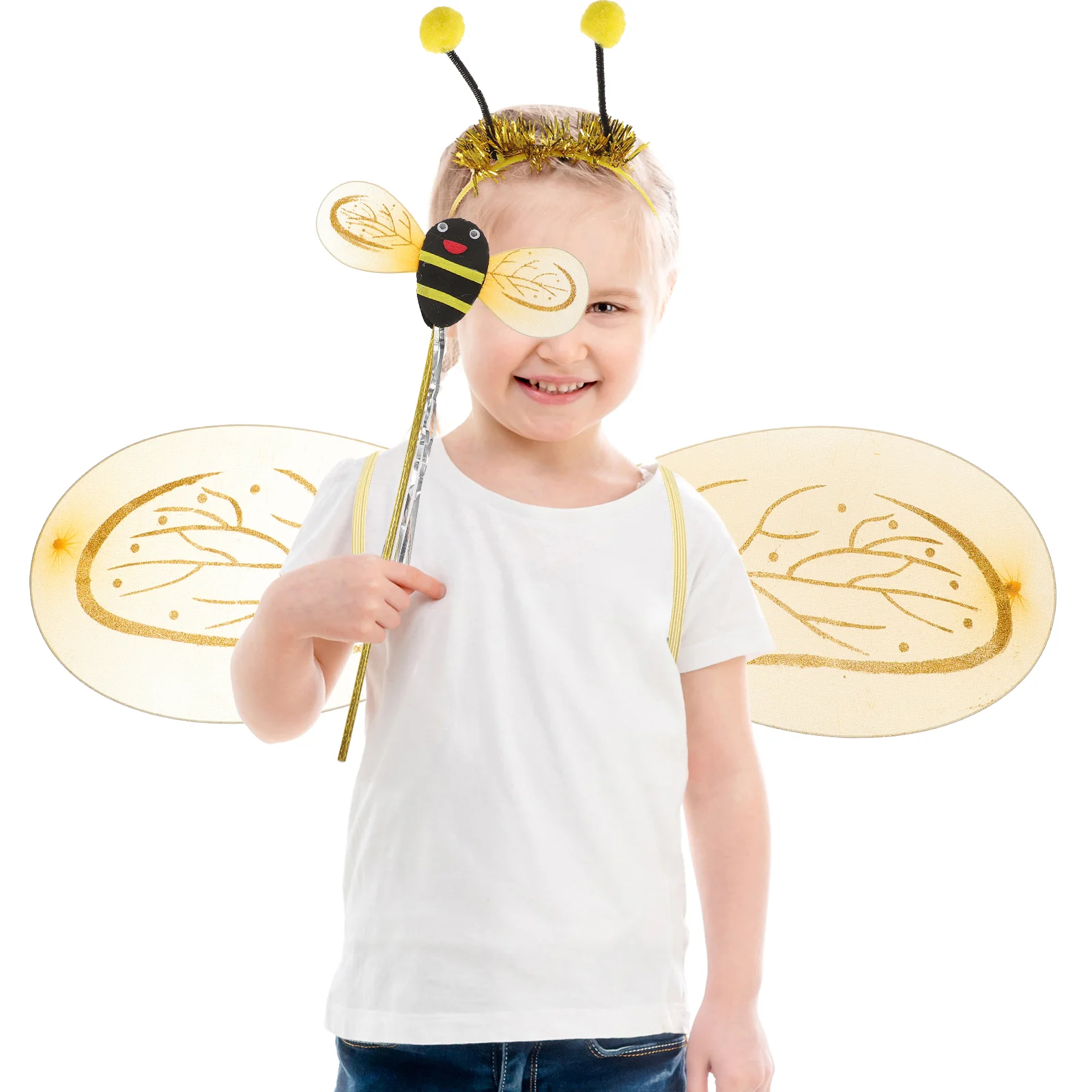 3 Pcs Children Bee Party Costume Kids Props Theater Honey Themed Event School Stage Performance