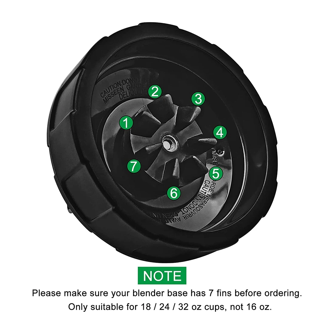 أجزاء خلاط الشفرات لنوتري نينجا، 7 شفرات مستخرج زعانف بديلة مناسبة لـ Auto IQ BL480 488W Mor - قوية وسهلة التنظيف HY