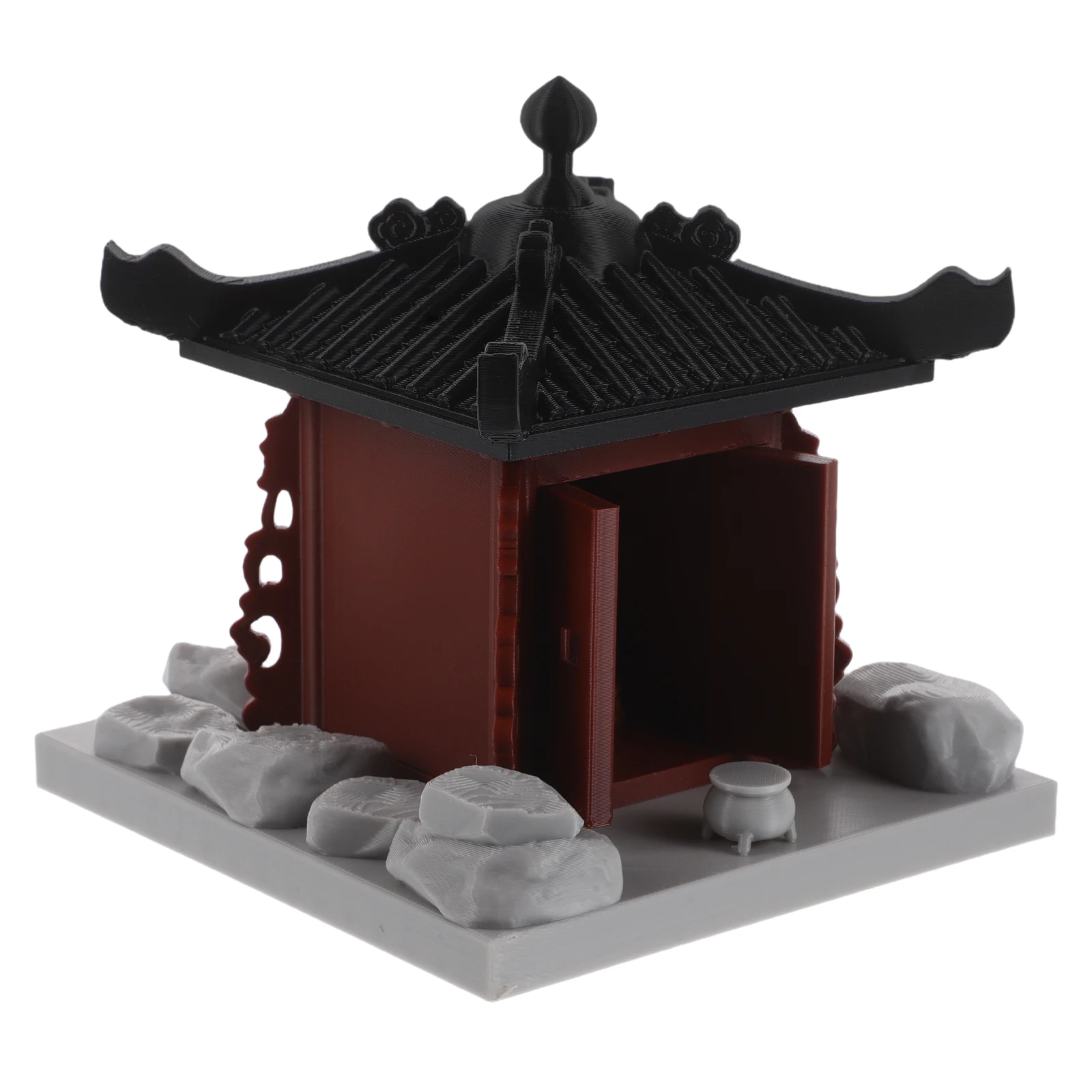 

Land Temple Bonsai Pagoda Dollhouse Desktop Garden Decoration Office Pagoda Fish Pavilion Tank Garden Aquarium